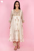 Chanderi Silk Kurta Set With Block Print